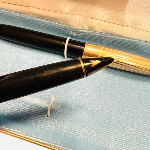 Vintage Sheaffer Fountain Pen, Ballpoint Pen & Pencil 14kt Gold Filled Set - Picture 6 of 13